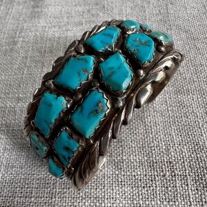 Sterling and Turquoise Zuni Bracelet by Wayne Cheama